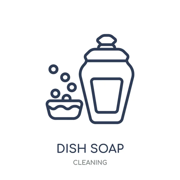Іконка Мила Посуду Дизайн Лінійного Символу Мила Посуду Колекції Cleaning — стоковий вектор