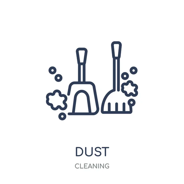 Иконка Пыли Линейный Дизайн Пыли Коллекции Cleaning Простая Иллюстрация Вектора — стоковый вектор