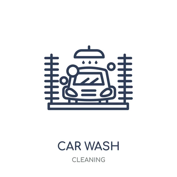 Icono Lavado Autos Diseño Símbolo Lineal Lavado Autos Colección Cleaning — Archivo Imágenes Vectoriales