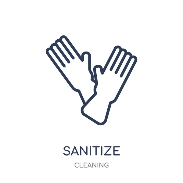 Membersihkan Ikon Sanitize Desain Simbol Linear Dari Koleksi Cleaning Ilustrasi - Stok Vektor
