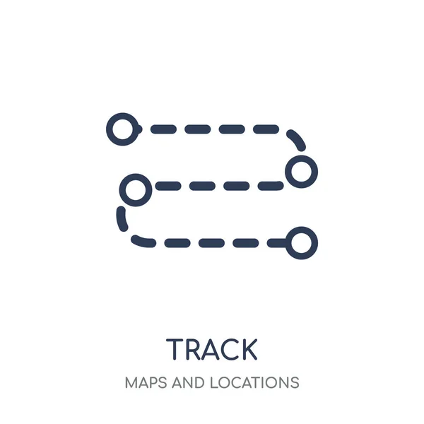 Track Pictogram Lineaire Symbool Ontwerp Uit Collectie Van Kaarten Locaties — Stockvector