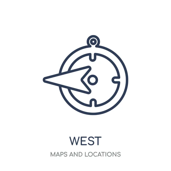 Икона Запада Дизайн Символов Запада Коллекции Карты Места Простая Иллюстрация — стоковый вектор