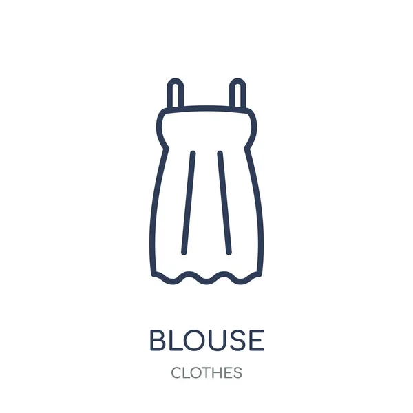 Ícone Blusa Blusa Design Símbolo Linear Coleção Roupas Desenho Simples —  Vetores de Stock