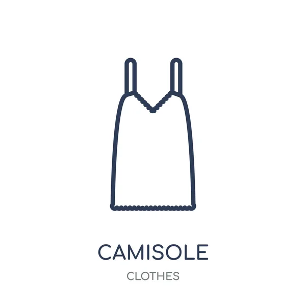 Ícone Camisola Camisole Design Símbolo Linear Coleção Roupas Desenho Simples —  Vetores de Stock