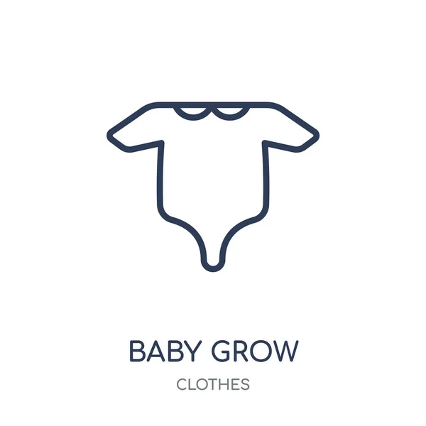 Піктограма Baby Grow Baby Grow Лінійний Дизайн Символів Колекції Одягу — стоковий вектор
