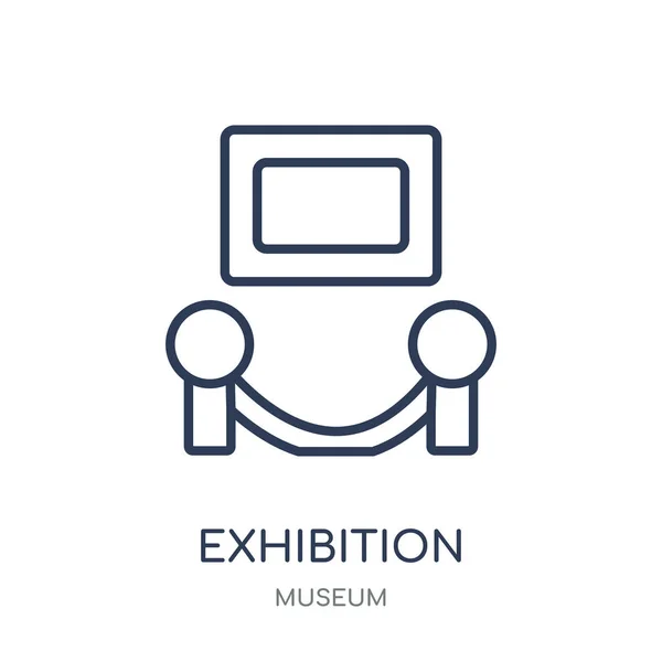 Wystawa Ikon Projekt Symbol Liniowy Ekspozycji Kolekcji Muzeum Proste Konspektu — Wektor stockowy