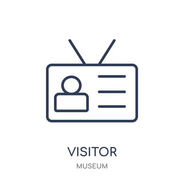 Ikonen För Besökaren Besökaren Linjär Symbol Design Från Museets Samling — Stock vektor