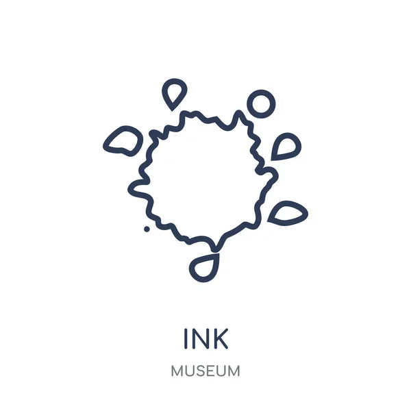 Ikonę Atramentu Projekt Symbol Liniowy Kolekcji Muzeum Atramentu Proste Konspektu — Wektor stockowy