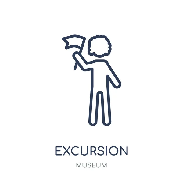 Excursie Pictogram Excursie Lineaire Symbool Design Uit Museumcollectie Eenvoudig Overzicht — Stockvector