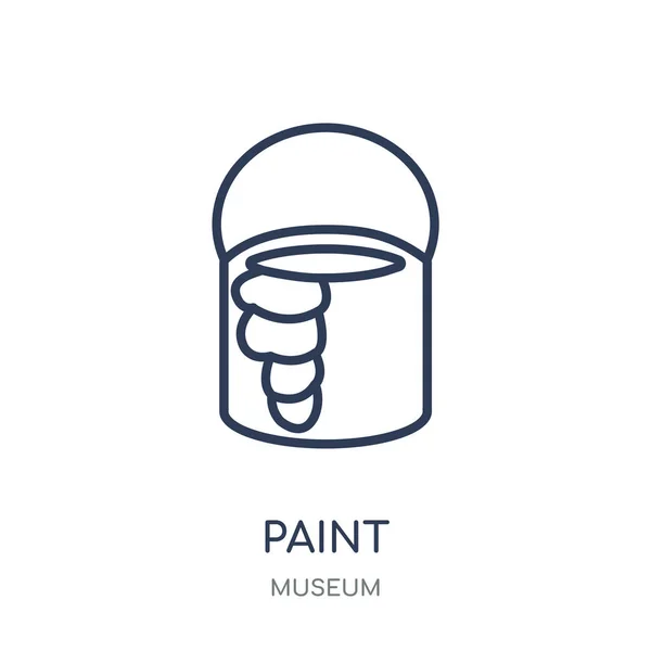 Farba Ikona Malować Projekt Symbol Liniowy Kolekcji Muzeum Proste Konspektu — Wektor stockowy