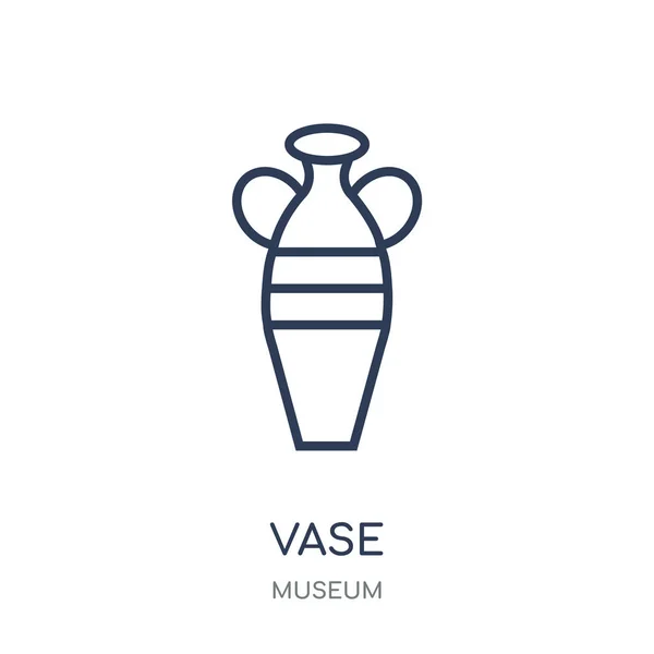 Icône Vase Vase Design Symbole Linéaire Collection Musée Illustration Vectorielle — Image vectorielle