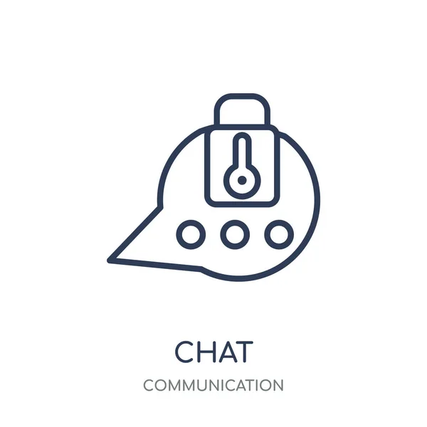 Icono Del Chat Chat Diseño Símbolo Lineal Colección Comunicación Esquema — Vector de stock
