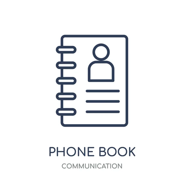 Telefonbuch Symbol Telefonbuch Lineare Symbolgestaltung Aus Der Kommunikationssammlung Einfache Darstellung — Stockvektor