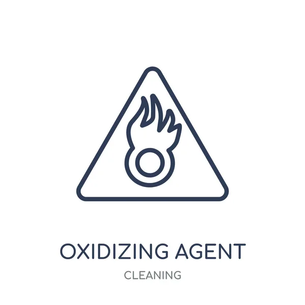 Oxidizing Agent icon. Oxidizing Agent linear symbol design from Cleaning collection. Simple outline element vector illustration on white background. — Stock Illustration Oxidizing Agent Icon Oxidizing Agent Linear Symbol Design Cleaning Collection Stock Vector