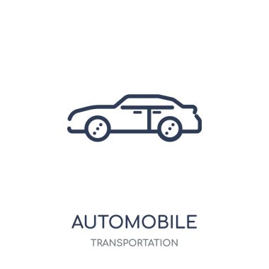 Otomobil simgesi. Otomobil doğrusal sembolü tasarım ulaşım Collection.