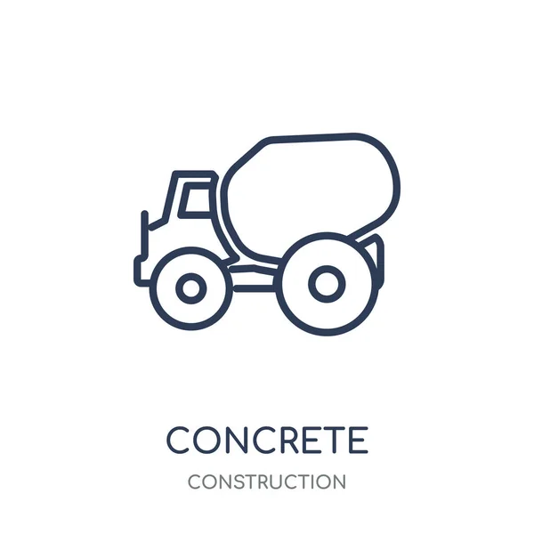 Ikona Betonu Konkretny Symbol Liniowy Projekt Kolekcji Construction Proste Konspektu — Wektor stockowy