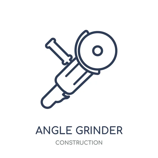 Regle Grinder Icon Угловой Шлифовальный Станок Линейного Дизайна Коллекции Construction — стоковый вектор