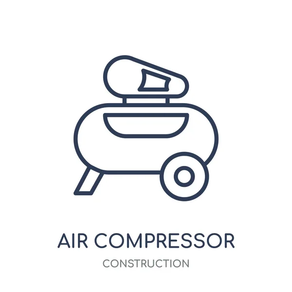 Vzduchu Kompresor Ikona Vzduchový Kompresor Lineární Symbol Design Kolekce Konstrukce — Stockový vektor