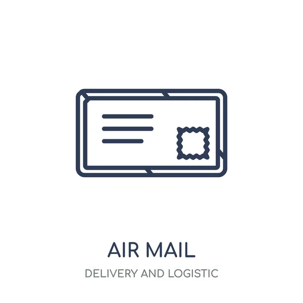 Air Mail Symbolen Air Mail Linjär Symbol Design Från Leverans — Stock vektor