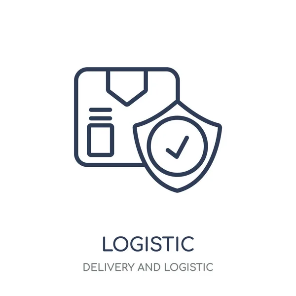 Icona Protezione Logistica Protezione Logistica Design Lineare Simbolo Dalla Consegna — Vettoriale Stock