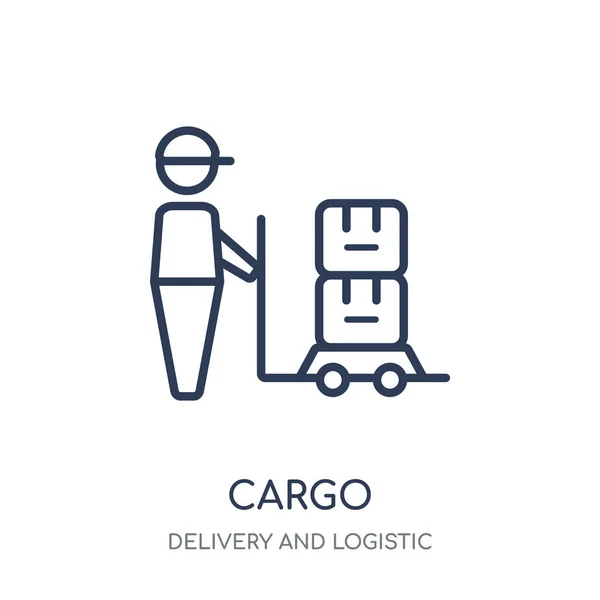 Last Ikonen Cargo Linjär Symbol Design Från Leverans Och Logistiska — Stock vektor