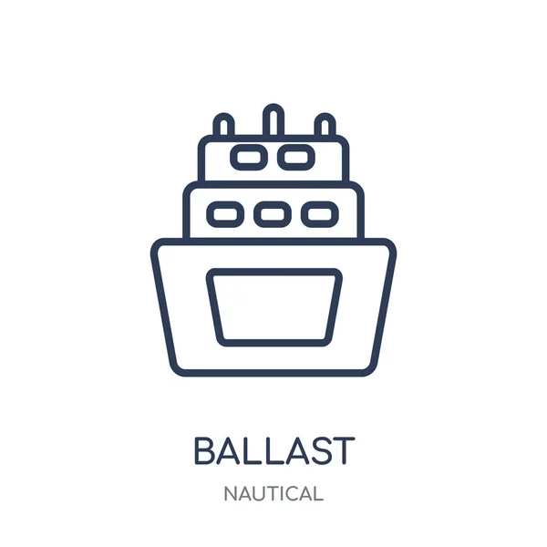 Ikona Balastu Balast Projekt Symbol Liniowy Kolekcji Morskie Proste Konspektu — Wektor stockowy