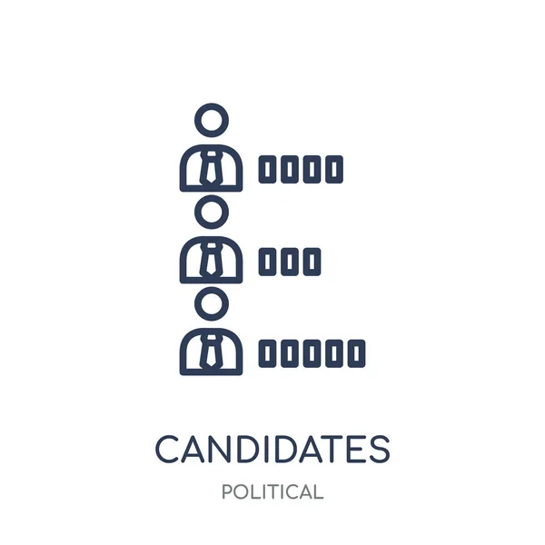 Icono Gráfico Clasificación Candidatos Candidatos Clasificación Gráfico Lineal Símbolo Diseño — Vector de stock