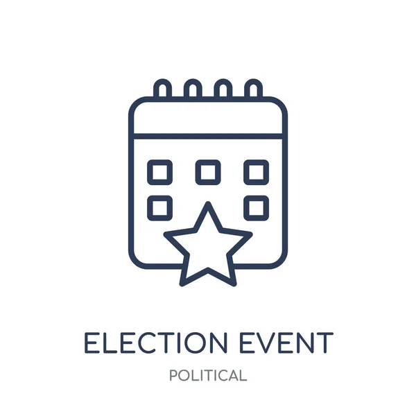 Evento Eleitoral Calendário Com Ícone Estrela Evento Eleição Calendário Com — Vetor de Stock