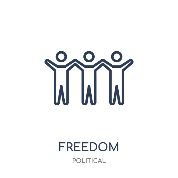 Ελευθερία Εικονίδιο Ελευθερία Σύμβολο Γραμμική Σχεδίαση Από Πολιτικό Συλλογή Εικονογράφηση — Διανυσματικό Αρχείο
