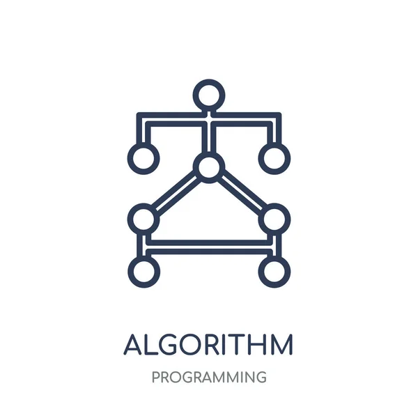 Ícone Algoritmo Algoritmo Design Símbolo Linear Coleção Programação Desenho Simples —  Vetores de Stock