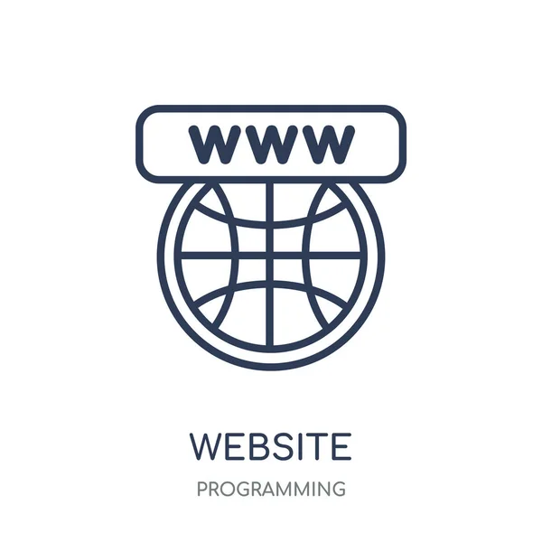 ウェブサイトのアイコン プログラミング コレクションからウェブサイト線形シンボル デザイン 白い背景の上の簡単なアウトライン要素ベクトル図 — ストックベクタ