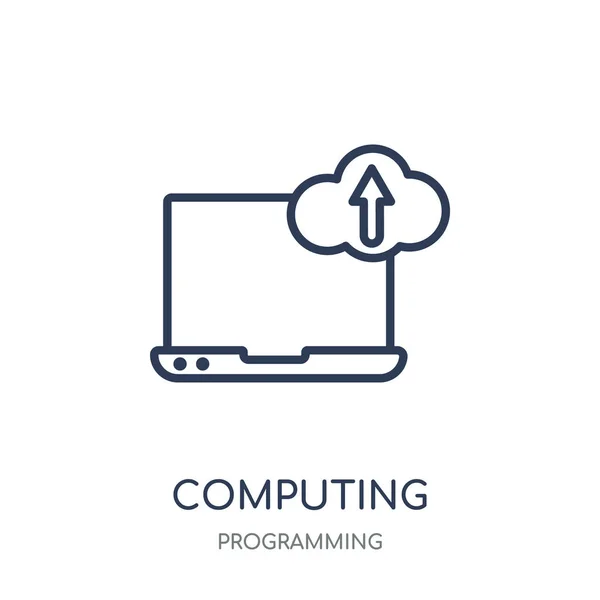 Icône Informatique Computing Linear Symbol Design Programming Collection Illustration Vectorielle — Image vectorielle