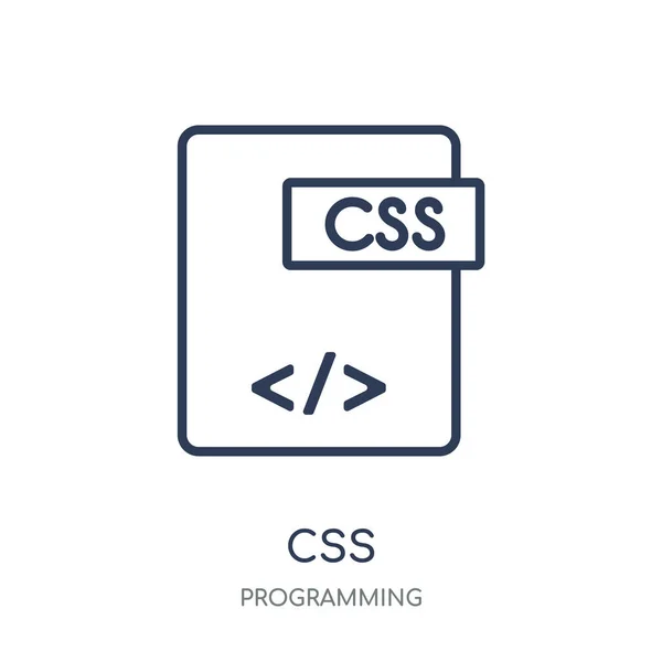 Icona Della Css Design Simboli Lineari Css Della Collezione Programming — Vettoriale Stock