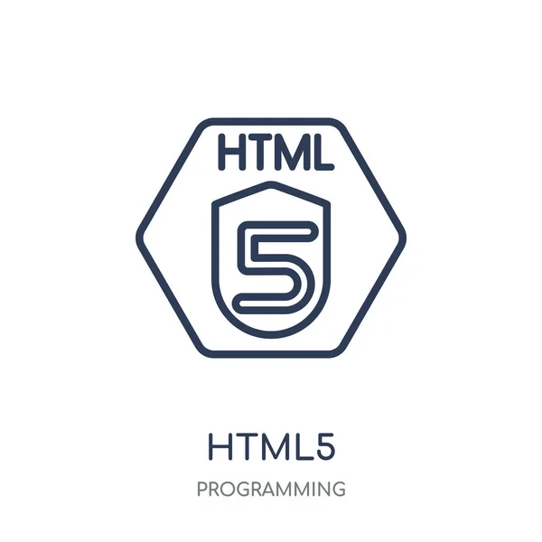 Иконка Html5 Дизайн Символов Html5 Коллекции Programming Простая Иллюстрация Вектора — стоковый вектор