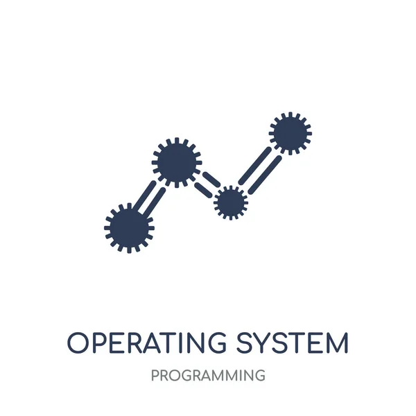 Εικονίδιο Του Λειτουργικού Συστήματος Λειτουργικό Σύστημα Σύμβολο Γραμμική Σχεδίαση Από — Διανυσματικό Αρχείο
