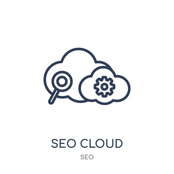 Значок Seo Cloud Seo Дизайн Символов Коллекции Seo Простая Иллюстрация — стоковый вектор