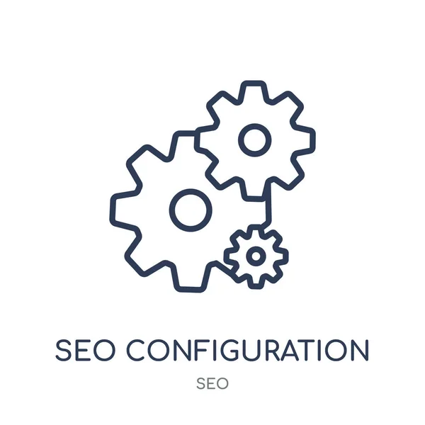 Иконка Seo Configuration Линейный Дизайн Символов Seo Configuration Коллекции Seo — стоковый вектор