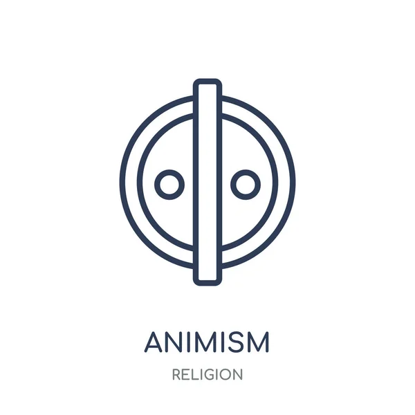 Animism Ikonen Animism Linjär Symbol Design Från Religion Samling Enkel — Stock vektor