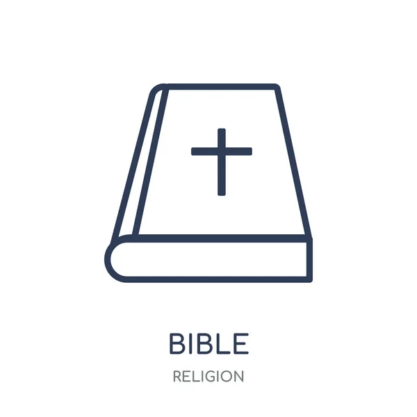 Icono Bíblico Diseño Símbolo Lineal Bíblico Colección Religión Esquema Simple — Vector de stock