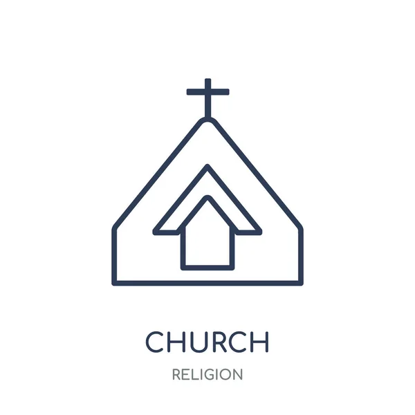 Εκκλησία Εικόνα Εκκλησία Σύμβολο Γραμμική Σχεδίαση Από Συλλογή Θρησκεία Εικονογράφηση — Διανυσματικό Αρχείο