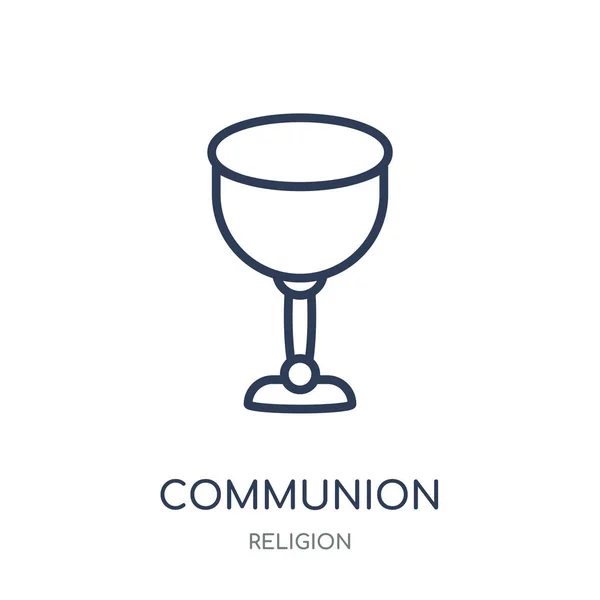 Icono Comunión Diseño Símbolo Lineal Comunión Colección Religion Esquema Simple — Archivo Imágenes Vectoriales