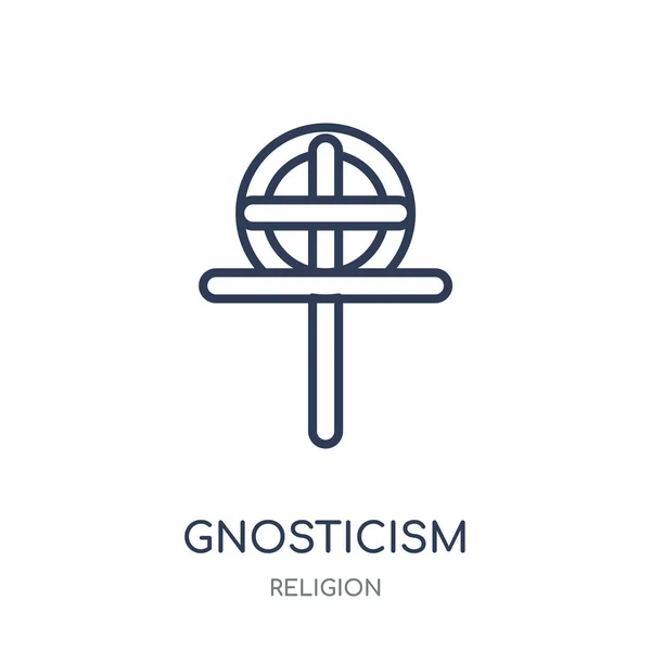 Icono Gnosticismo Diseño Símbolo Lineal Gnosticismo Colección Religion Esquema Simple — Vector de stock