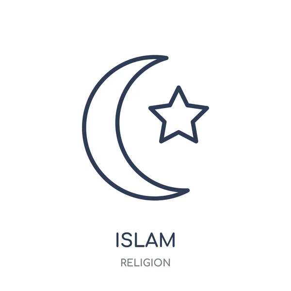 Icono Del Islam Islam Diseño Símbolo Lineal Colección Religión Esquema — Archivo Imágenes Vectoriales