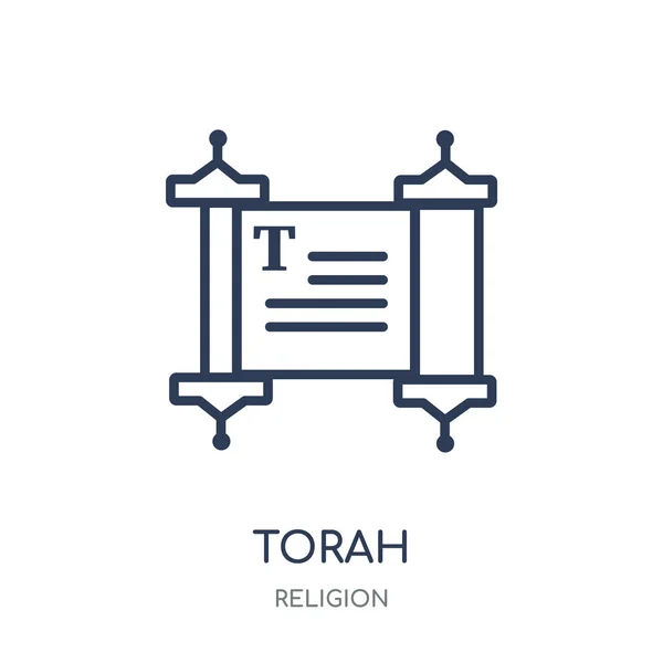 Ícone Torá Torá Design Símbolo Linear Coleção Religion Desenho Simples — Vetor de Stock