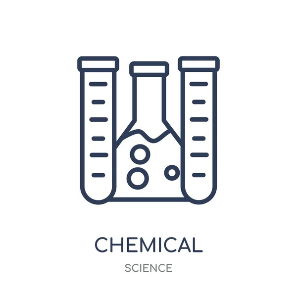 Химическая Икона Химический Линейный Дизайн Символов Коллекции Science Простая Иллюстрация — стоковый вектор