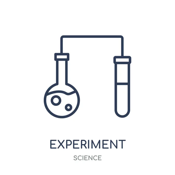 Icono Del Experimento Experimente Diseño Símbolos Lineales Colección Science Esquema — Archivo Imágenes Vectoriales