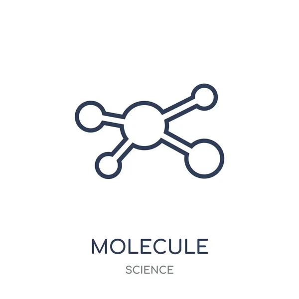 Molekül Simgesi Molekül Doğrusal Sembolü Tasarım Bilim Koleksiyonundan Beyaz Arka — Stok Vektör