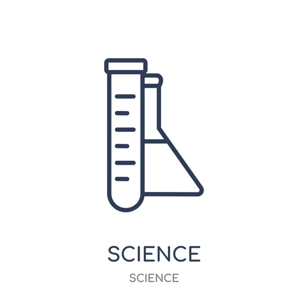 Bilim Simgesi Bilim Doğrusal Sembolü Tasarım Bilim Koleksiyonundan Beyaz Arka — Stok Vektör