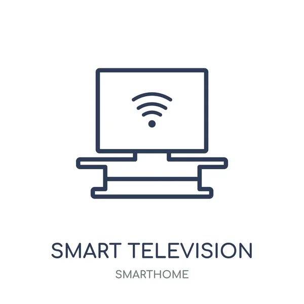 Иконка Smart Television Smart Television Linear Symbol Design Smarthome Collection — стоковый вектор