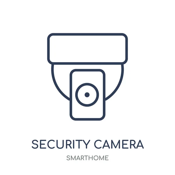 Icono Cámara Seguridad Diseño Símbolo Lineal Cámara Seguridad Colección Smarthome — Vector de stock